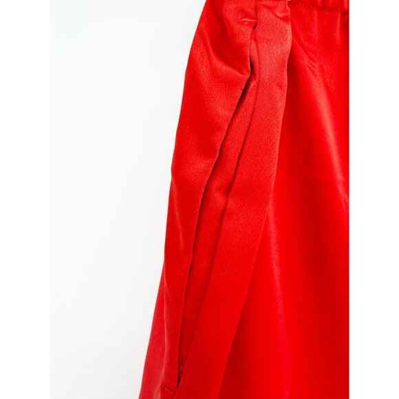 A New Day - Women's Mid-Rise Straight Leg Satin Pull-On Pants Red L - Picture 6 of 8